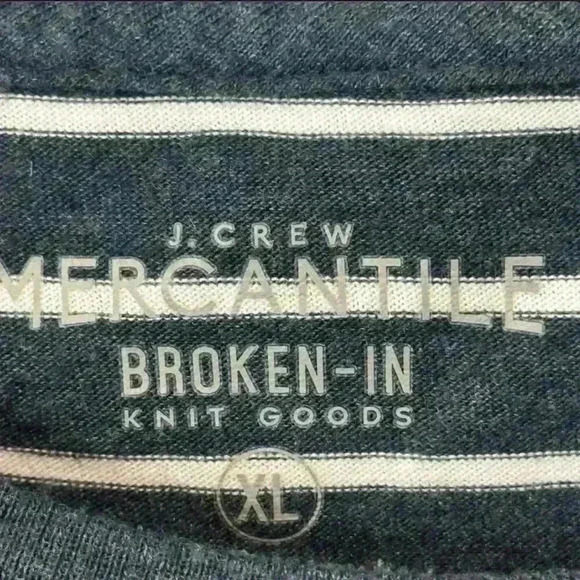 J. Crew Men's XL Blue Striped Slim Fit T-Shirt Crew Neck - Picture 3 of 6